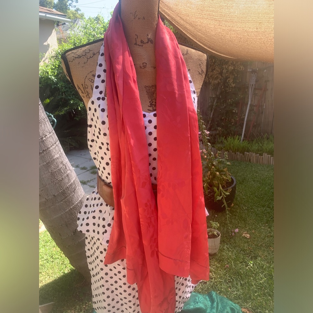 2/$30 Elegant Vintage Magenta Floral Scarf